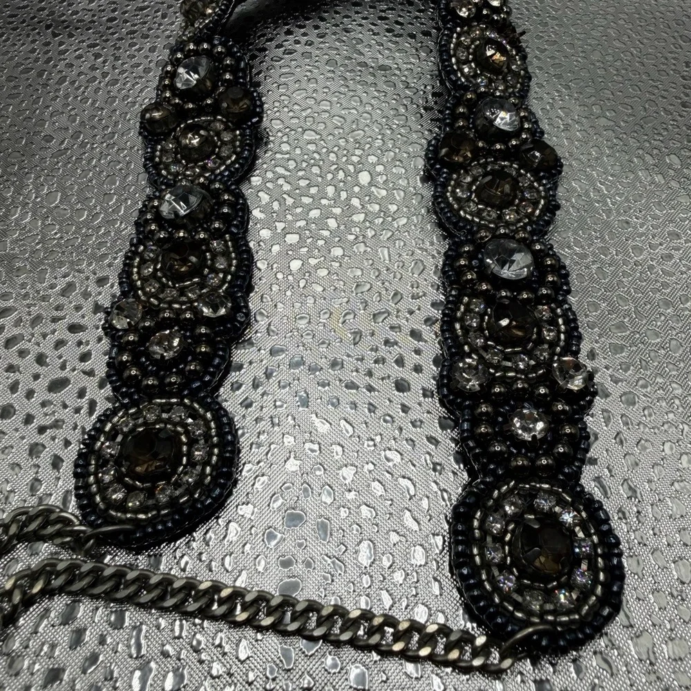 Elegant Silver and White Belt